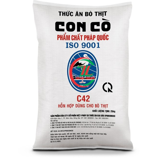 Bao PP dệt đựng thức ăn con cò